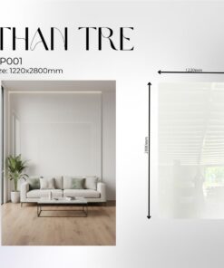 Tấm ốp Than Tre PetG Bóng Trắng - NPG 001