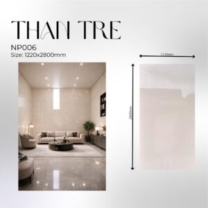Tấm Ốp Than Tre PetG Bóng Nâu Nhạt - NPG 006