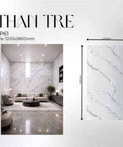 Tấm Ốp Than Tre Vân Đá Mây Phủ Bóng - NP61