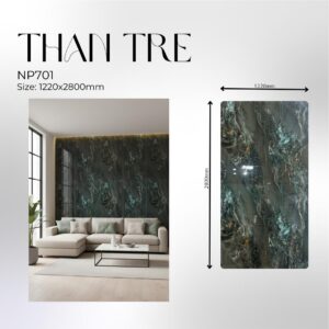 Tấm Ốp Than Tre Vân Đá Phủ Bóng - NP701