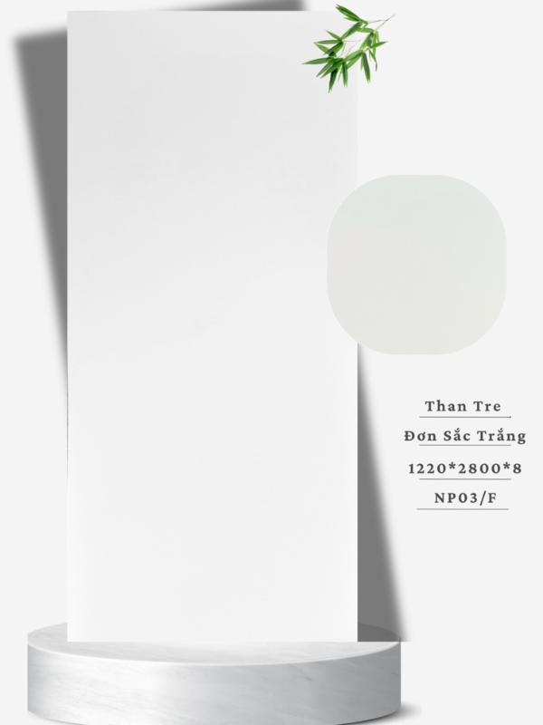 Tấm Ốp Than Tre Đơn Sắc Trắng – NP 03_F