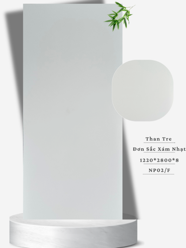 Tấm Ốp Than Tre Đơn Sắc Xám Nhạt – NP 02_F
