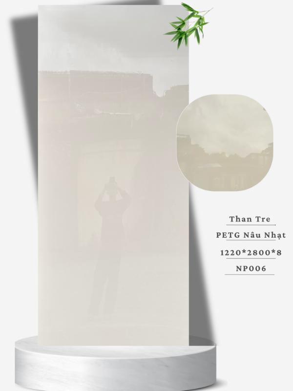 Tấm Ốp Than Tre PetG Bóng Nâu Nhạt - NPG 006 1 Tấm Ốp Than Tre PetG Bóng Nâu Nhạt – NPG 006