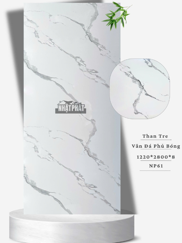 Tấm Ốp Than Tre Vân Đá Mây Phủ Bóng - NP61