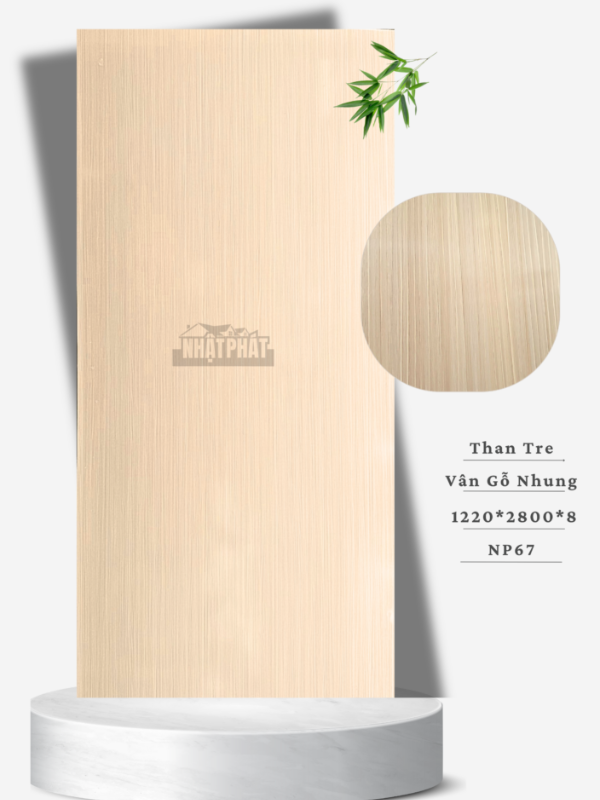 Tấm Ốp Than Tre Vân Gỗ Nhung – NP 67