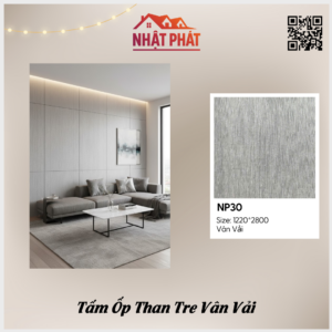 Tấm ốp than tre vân vải - np30